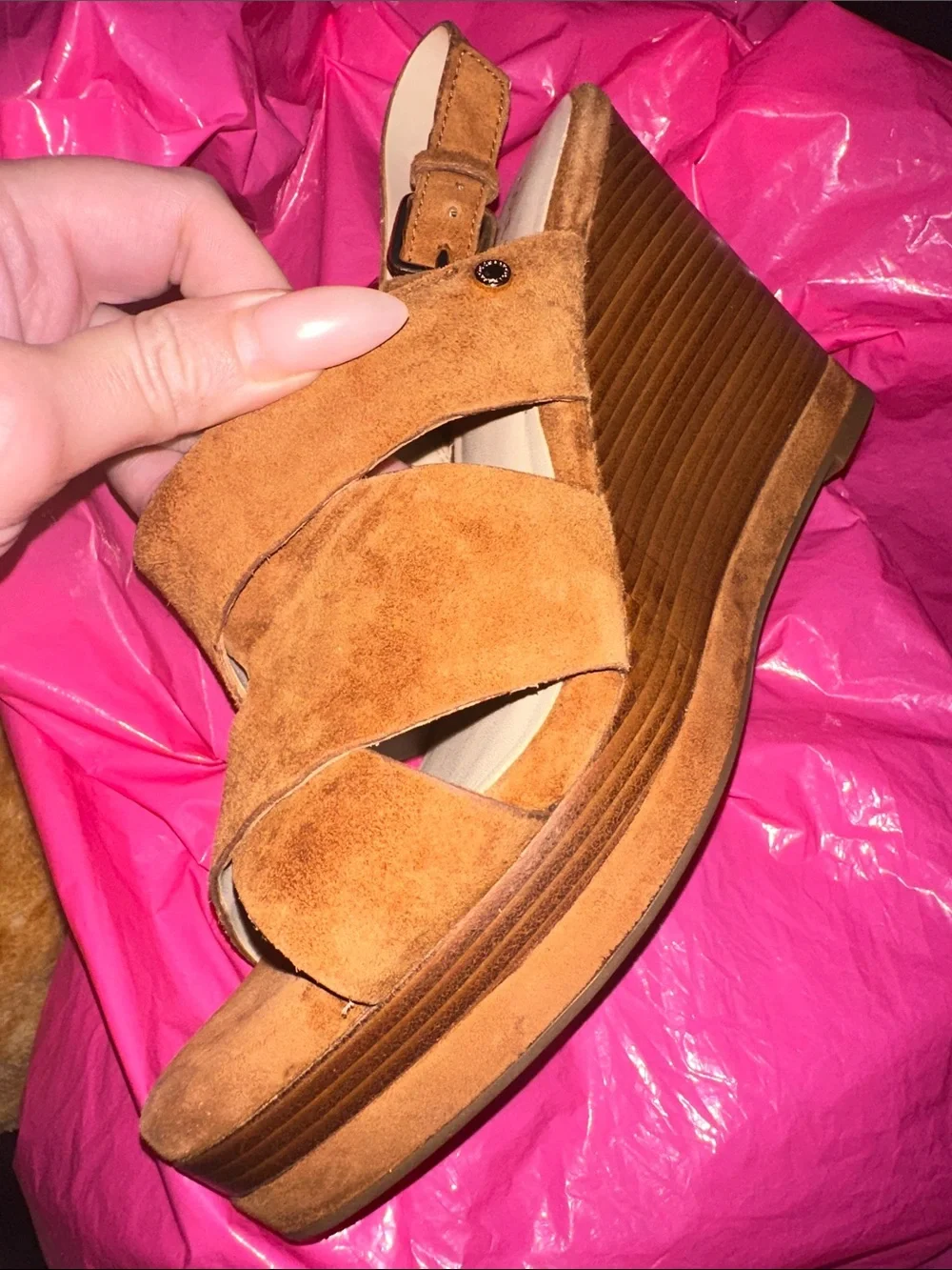 Cole Haan Laci Platform Wedge Sandals 8.5